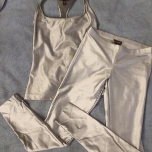 New baby sport silver workout outfit, Small